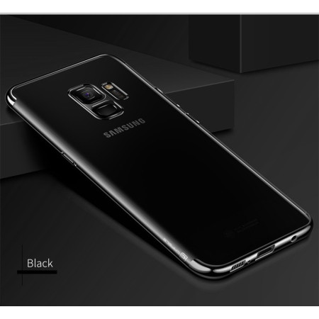 Husa Samsung Galaxy S9 Transparent cu Margini Negre