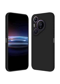 Husa de Protectie, Flippy, pentru Huawei Pura 70, Liquid Silicone, cu Microfibra pe Interior, Protectie Antisoc, Compatibil Incarcare Wireless, Negru