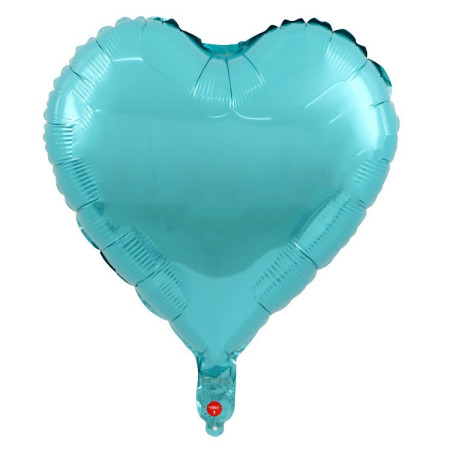 Set 3 Baloane din Folie Metalizata, Flippy, Figurina Inima, Tema Ziua Indragostitilor, 45 cm, Ambalaj Individual, Pai Inclus, Umflare cu Aer sau Heliu, Albastru/Argintiu