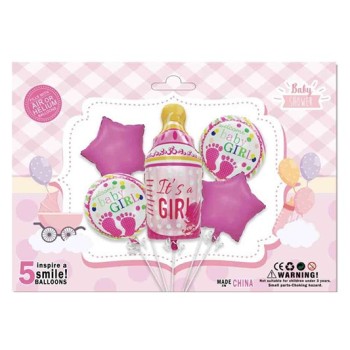 Set Baloane, Flippy, Model It's a Girl, Tematica Gender Reveal, Botez, Roz