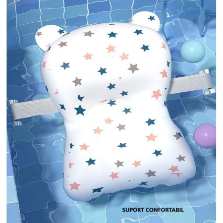 Cada Baie Pliabila pentru Copii 0-6 Ani – Cu Termometru, Perna Suport, Model Balena, Mov, 81.5 x 49 x 21.5 cm
