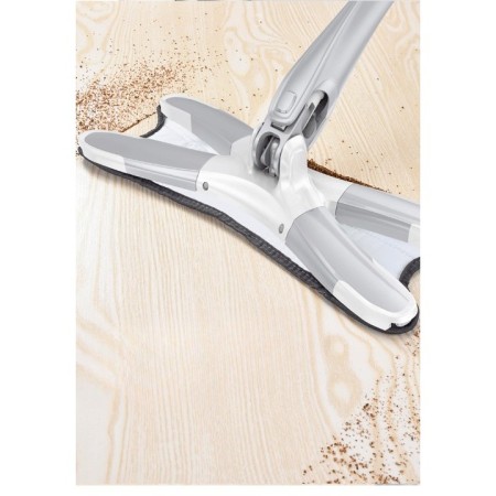 Rezerva Mop Plat, Flippy, din Fibre Superfine, Lavabila, 15 x 38 cm, Argintiu
