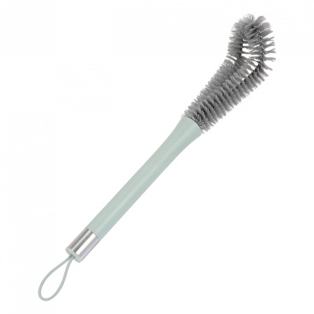 Perie de Curatat Pahare, Sticle, Biberoane, Flippy, cu Maner Lung, Uz Casnic, Silicon, Ergonomic, 3.9x5.4x38.5cm, Verde