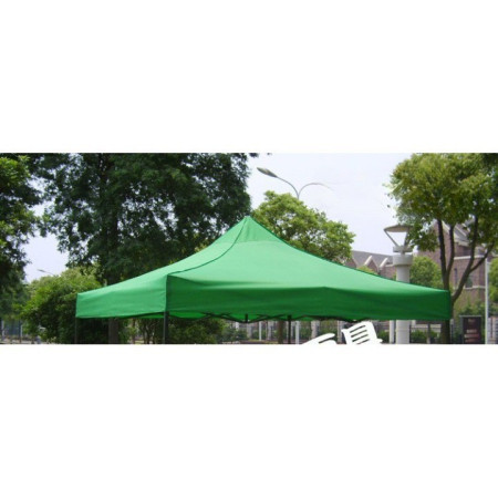 Prelată Acoperiș Cort Pavilion 5.9 x 2.9 m, Oxford 700D Cauciucat, Verde, Impermeabilă, Anti-UV, Pentru Cadru Acordeon