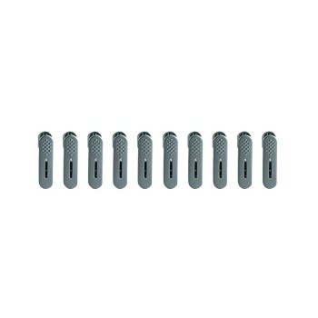 Set 20 de Cleme pentru Haine, Flippy, de Prindere pentru Pantaloni, Atasabile la Umerase, 1.6x2.3x6.35 cm, Verde