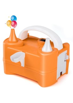 Pompa Electrica de Umflat Baloane, Flippy, cu Doua Iesiri, 220V, Putere 400W, Accesorii petrecere, Portocaliu