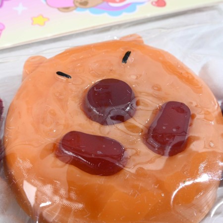 Jucarie Antistres Squishy, Flippy, cu Revenire Lenta, Forma de Biscuite Rotund, Model Capybara, 7x6.5 cm, 55g, Ambalaj Transparent, Maro