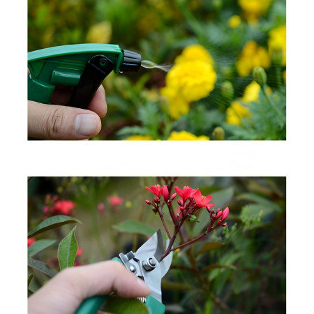 Set 12 Unelte de Grădină cu Cutie, pentru Plantare și Îngrijire Plante, PVC & Carton, 37x28 cm, Verde – Complet pentru Grădinari