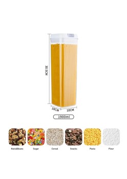 Cutie de Depozitare Alimente, Flippy, 1.9 L,  cu capac, Alba