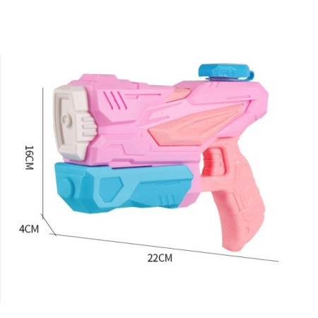 Pistol cu Apa Copii/Adulti, 6ani+, Rezervor, Piscina/Plaja, 3 duze, Roz, 300ML