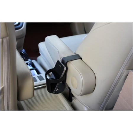 Suport Pahar Auto Universal, Anti-Alunecare, pentru Bauturi Calde sau Reci, Plastic ABS, Negru, 11.5x6.5x6.5 cm