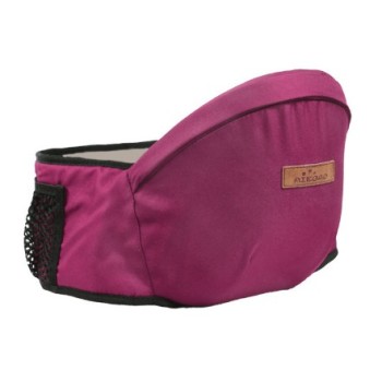 Port-Bebe Ergonomic Ajustabil cu Scaun, 3 Pozitii, Bumbac Respirabil, pentru Copii 0-3 Ani, 20 kg Maxim, Rosu