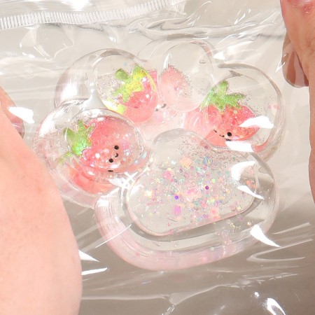 Jucarie Antistres Squishy, Flippy, Labuta de Pisica Pufoasa, cu Revenire Lenta, 7 x 6.5 cm, Model 270532, Multicolor