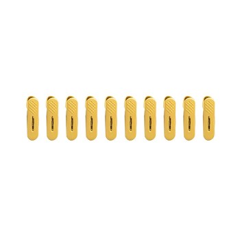 Set 20 de Cleme pentru Haine, Flippy, de Prindere pentru Pantaloni, Atasabile la Umerase, 1.6x2.3x6.35 cm, Galben