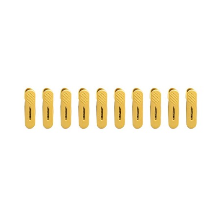 Set 20 de Cleme pentru Haine, Flippy, de Prindere pentru Pantaloni, Atasabile la Umerase, 1.6x2.3x6.35 cm, Galben