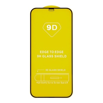 Folie de Protectie, Flippy, pentru Apple iPhone 15 Pro, Tempered Glass 9D, Full Cover, HD, Margini Negre, Transparent