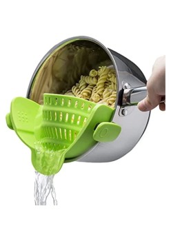 Filtru Silicon, Flippy, Verde, Rezistent la Caldura, Universal, Paste, Legume, Fructe, 23x12.5x6.7 cm