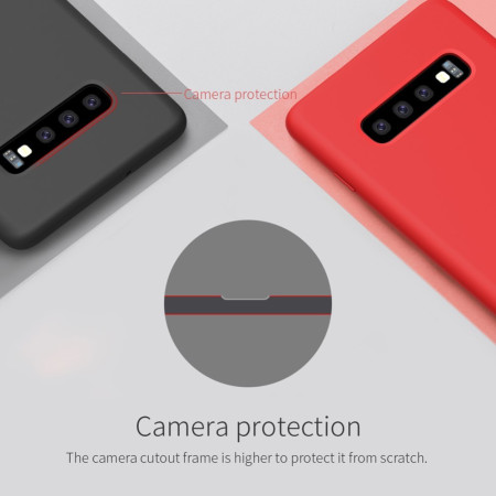 Husa protectie compatibila cu Samsung S10 Liquid Silicone Case Negru
