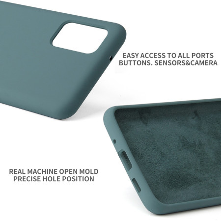 Husa protectie Flippy compatibila cu Samsung Galaxy S21 Ultra Liquid Silicone Case Verde