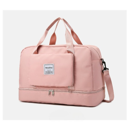 Geanta Pliabila, Flippy, pentru Voiaj, Buzunare Multiple, de Mana, Impermeabila, Material Textil, Capacitate 8 Kg, Dimensiune Deschisa 42x28x10 cm, Roz