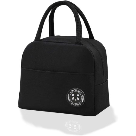 Geanta Termica pentru Pranz, Flippy, Multifunctionala, Compartimentata, Impermeabila, cu Manere, Buzunar Exterior, 22x14x19 cm, Negru