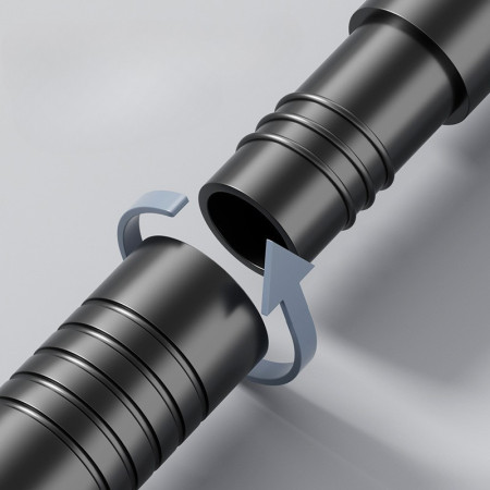 Bara Telescopica Multifunctionala, Flippy, din Otel Inoxidabil si ABS, Utilizare Universala, Extensie 220 - 240 cm, Fara Perforare Perete, Gri