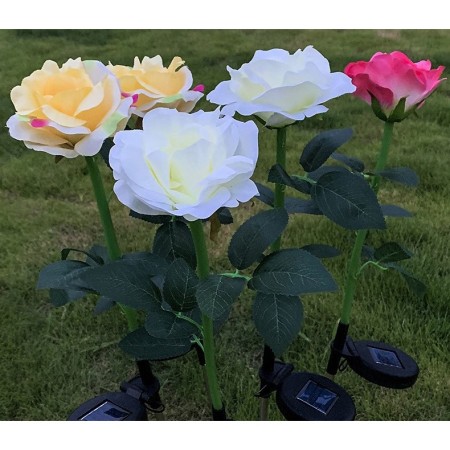 Lampa Solara LED tip Trandafir cu o floare pentru Gradina, Inaltime 75 cm, Flippy