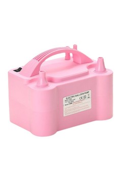 Pompa Electrica Pentru Umflat Baloane, 600 W, Doua Capete de Umflat, din Plastic, 19.5 x 14 x 13 cm, Roz