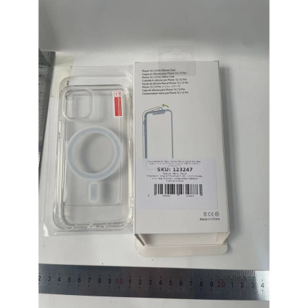 Husa protectie Flippy pentru iPhone 12/12 Pro Mag Safe, 2 in 1 incarcare si magnet, Silicon si Acril, Transparenta