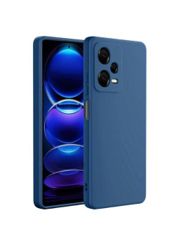 Husa de Protectie, Flippy, pentru Xiaomi Redmi Note 12 Pro 5G, Liquid Silicone, cu Microfibra pe Interior, Protectie Antisoc, Compatibil Incarcare Wireless, Albastru