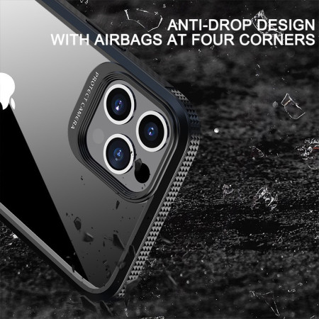 Husa Hibrid Defender MG Series pentru iPhone 14 Plus, Flippy, Protectie Antisoc, Negru