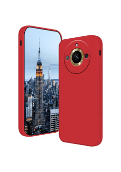 Husa de Protectie, Flippy, pentru Realme 11 Pro Plus, Liquid Silicone, cu Microfibra pe Interior, Protectie Antisoc, Compatibil Incarcare Wireless, Rosu