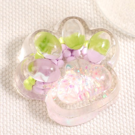 Jucarie Antistres Squishy, Flippy, cu Revenire Lenta, Model Cat Paw, 6.5 x 7 cm, din Tpr, 4-6 Ani, Model 5 Fructe, Transparent