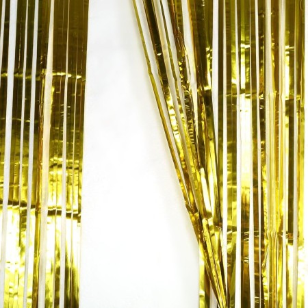Perdea Franjurata, Flippy, Model Decor Petrecere, pentru Fundal de Poze, Amenajare Colorata a Petrecerii, Dimensiune 100x200 cm, Gold