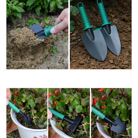 Set 12 Unelte de Grădină cu Cutie, pentru Plantare și Îngrijire Plante, PVC & Carton, 37x28 cm, Verde – Complet pentru Grădinari