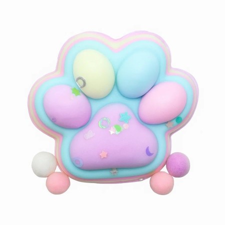 Jucarie Antistres Squishy, Flippy, cu Revenire Lenta, Labuta de Pisica Pufoasa, 7.5 cm, Ambalaj Transparent, Model 27053, Multicolor