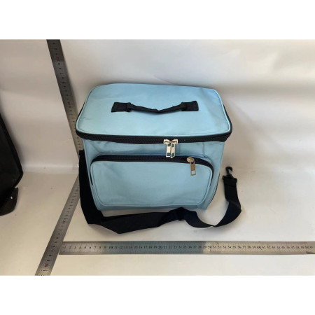Geanta pentru Picnic cu izolare termica, Flippy, Multifunctionala, Compartimentata, 2 Tipuri de Manere, Impermeabila, 26x24x17 cm, Albastru Deschis