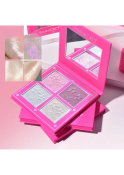 Paletă Iluminatoare "Stay Wild", 4 Nuante Strălucitoare, Glow Natural & Intens, 12.2 x 12.2 cm