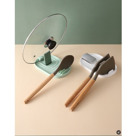 Suport Pliabil, Flippy, pentru Capace, Linguri, Multifunctional, Plasare pe Blatul de Bucatarie, 11.5x18x2.2 cm, Verde