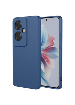Husa de Protectie, Flippy, pentru Oppo Reno 11 F, Liquid Silicone, cu Microfibra pe Interior, Protectie Antisoc, Compatibil Incarcare Wireless, Albastru