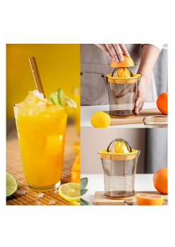 Storcator manual citricie Flippy, cu recipient de 600 ml, 15x8.5x13.5 cm, material ABS, Transparent
