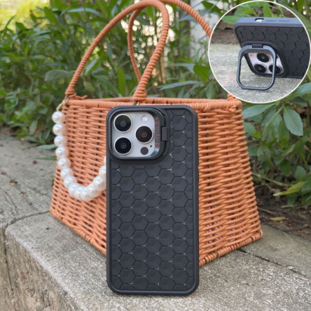 Husa de Protectie TPU, Flippy, pentru Samsung Galaxy S24, 3D Cube, cu Inel, Protectie Camera, Antisoc, Antizgariere, Antialunecare, Acoperire Completa, Negru
