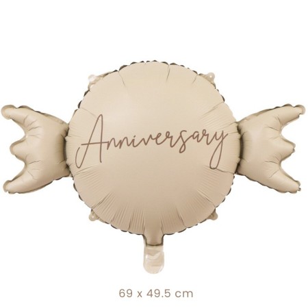 Balon din Folie Metalizata, Flippy, Figurina Animata, Model Bombonica Aniversara, 69 x 49.5 cm, Ambalaj Individual, Pai Inclus, Umflare cu Aer sau Heliu, Maro