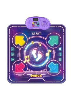 Jucarie Interactiva, Flippy, Covor Muzical de Dans, 4-6 Ani, Bluetooth, 4 Moduri, 90 x 90 cm, Mov