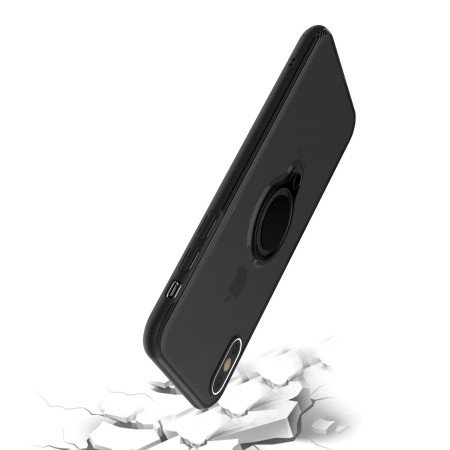 Husa Apple iPhone X Armor Ring cu inel magnetic Negru