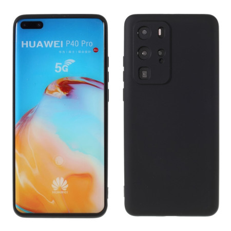 Husa protectie compatibila cu Huawei P40 Pro Liquid Silicone Case Negru