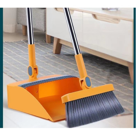 Set Matura si Faras cu Coada Detasabila, Flippy, cu Dinti de Pieptene pentru Curatare Matura, rotativ, pliabil, Otel inoxidabil si Polipropilena, portocaliu