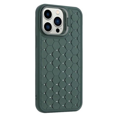Husa de Protectie TPU, Flippy, pentru Apple iPhone 14 Pro, 3D Cube, cu Inel, Protectie Camera, Antisoc, Antizgariere, Antialunecare, Acoperire Completa, Verde