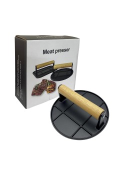 Presă de carne din aliaj de aluminiu, presă manuală pentru carne, Rotunda neagră