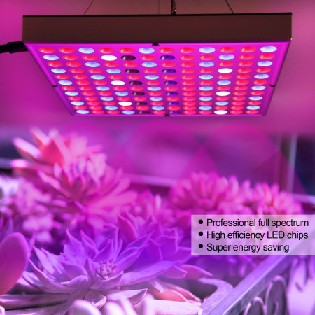 Lampa LED 45W Flippy, pentru cresterea plantelor in interior, 225 de leduri, 165 leduri rosii, 60 albastre, 30 x 30 cm, multicolor